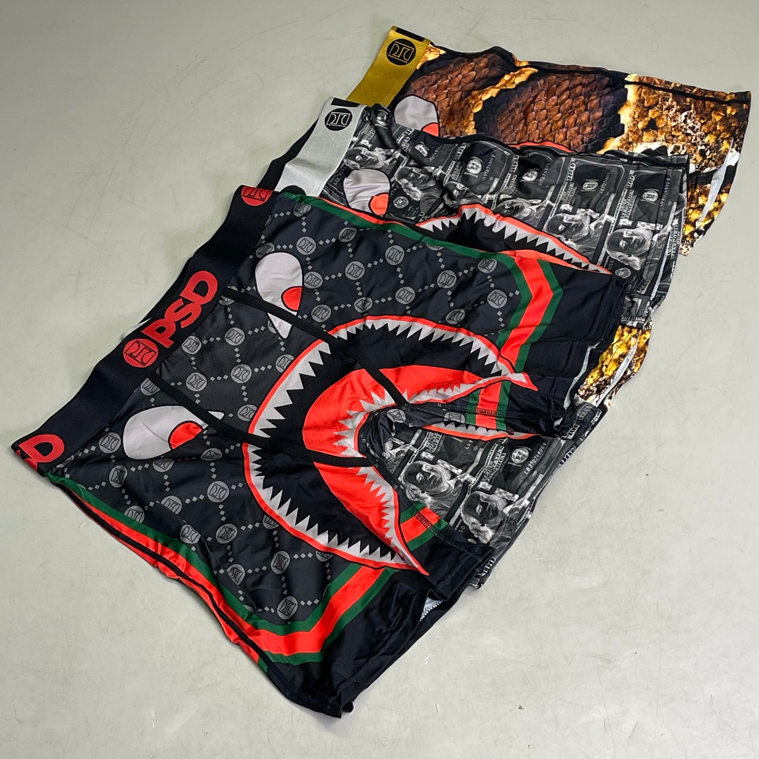 PSD (3 PACK) Warface Men's Boxer Briefs Large WF CASH RICH