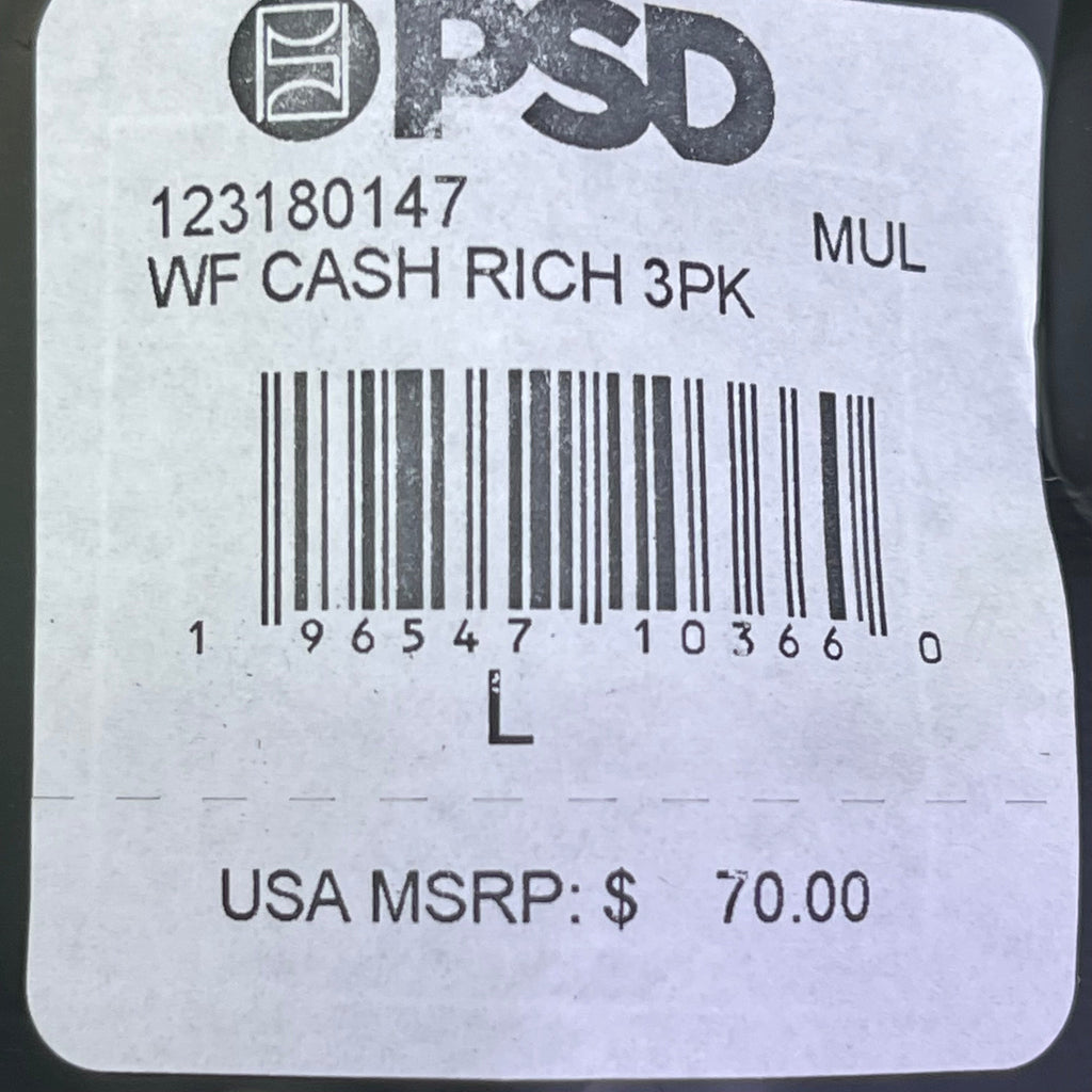 PSD (3 PACK) Warface Men's Boxer Briefs Large WF CASH RICH