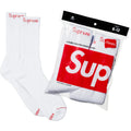 Supreme Hanes White Crew Socks 4 Pack