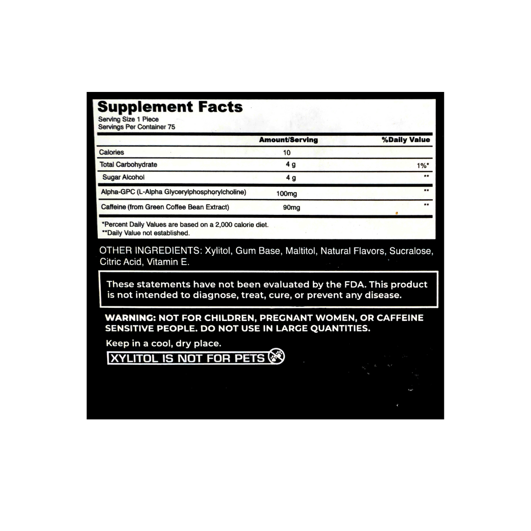 Strike Premium Energy Gum | Tray